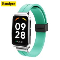 ∋✸❈ Bandpro 2IN1 Adjustable bracelet For xiaomi Redmi watch band pro silicone Strap metal Case For redmi band 2 Watch band cover