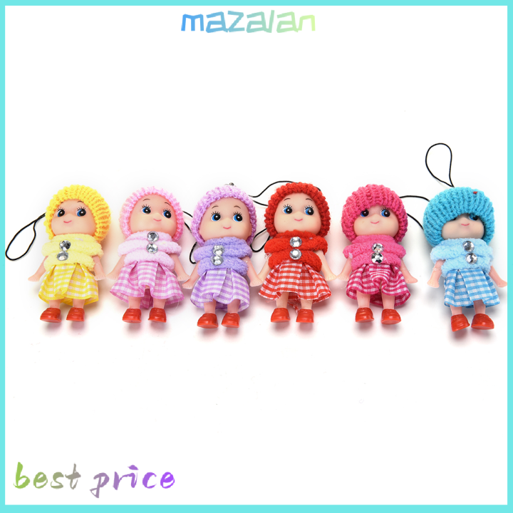 mazalan-ตุ๊กตาเด็กทารกนุ่ม1ชิ้นโทรศัพท์ตุ๊กตาขนาดเล็กแบบอินเตอร์แอคทีฟของเล่นเด็ก8ซม