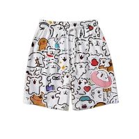 ♘ Cartoon Anime Puppy Print Couple Shorts Summer Wide-Leg Pants Casual Loose Water Beach Pants For Men And Women Knock Pretty