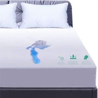 Mattress Protector Waterproof Protects Against Allergens Moisture Smooth Fitted Sheet Bed Cover All Size Available