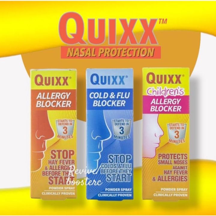 QUIXX NASAL SPRAY , Allergy Blocker for Kids & , COLD & FLU Blocker