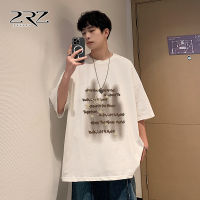 2Rz Mens American Short Sleeve T-Shirt Mens Summer Loose Heavy Cotton Fashion Brand Half Sleeve Boys Half Sleeve T-Shirt