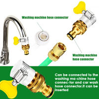 Brass Hose Tap Connector 1/2 Inch and 3/4 Inch 2-in-1 Outdoor Female &amp; Male Mixer Hose Connector Threaded Faucet Quick Water Hoses Pipe connectors