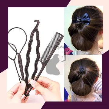 6pcs/set Hairstyle Braiding Tools Pull-through Hair Needle Hair Disk Hair  Comb