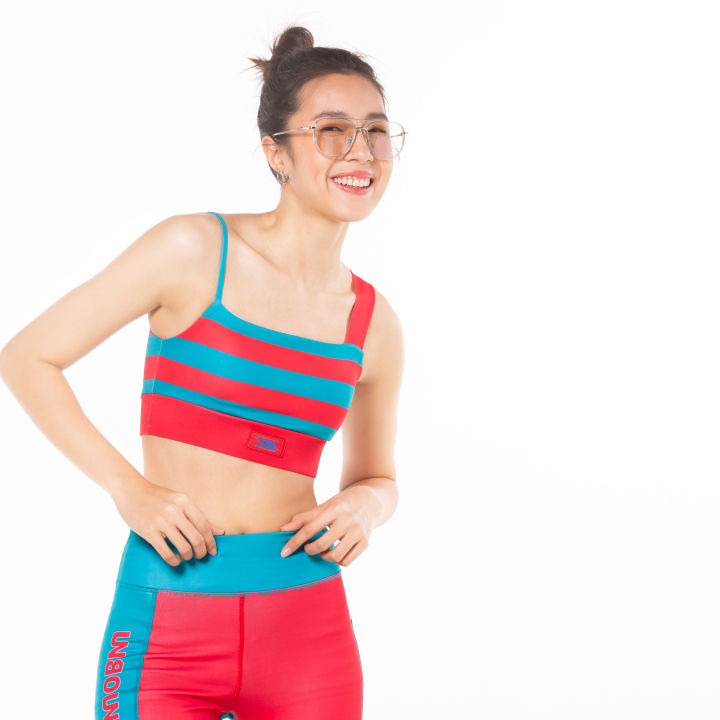 unbound-25dec-striped-sports-bra-2023-สปอร์ตบราผู้หญิง-ริ้วเขียวแดง