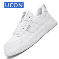 UCON ระบายอากาศที่สะดวกสบายแฟชั่นสำหรับผู้ชายรองเท้าผ้าใบลำลองข้อต่ำ,รองเท้าอเนกประสงค์สำหรับนักเรียนใส่ได้หลายโอกาสน้ำหนักเบามีเชือกผูกรองเท้าลำลอง39-44