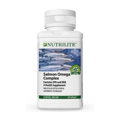 (เม็ดใหญ่ Made in USA) Amway NUTRILITE Salmon Omega Complex แอมเวย์ นิวทริไลท์น้ำมันปลา Fish Oil (60 Tab)