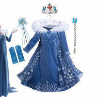 ฤดูหนาวคอสเพลย์เครื่องแต่งกายสำหรับหญิง Princess Party Queen ชุดเด็ก Carnival กำมะหยี่ Frocks เสื้อผ้า...