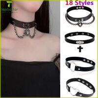 Punk Rock Gothic PU หนังหัวใจรอบ Spike Rivet Collar Studded Choker สร้อยคอเครื่องประดับวันเกิด Party Gift