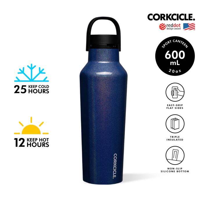 CORKCICLE ขวดสแตนเลสสูญญากาศ 3 ชั้น กักเก็บความเย็นได้นานถึง 25 ชม.