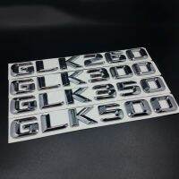 โลโก้โครเมี่ยม ABS สำหรับ GLK300 GLK500ทำจาก GLK350ตราสัญลักษณ์รถสติกเกอร์ประดับลำตัว GLK260 GLK300 3D อุปกรณ์เสริมสติกเซอร์ GLK350