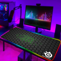 Rgb แผ่นรองเมาส์ Xxl Steelseries แผ่นรองแล็ปท็อป Gaming Mousepad 900x400 คีย์บอร์ดเรืองแสง Gamer Girl Table Pads Deskpad Mausepad Cs Go-Deuiw