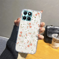 เคสซิลิโคนเคสสำหรับ Honor นิ่มลายดอกไม้แฟชั่น2023น่ารัก X6a ดอกไม้และพืช X6A / X5Plus / 90 5G / 90 Lite / 70 Lite/ 70 5G ฝาครอบกันกระแทกแบบใสเกียรติยศ X5พลัส