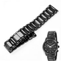 22mm Black White Smooth Ceramic Strap For Armani Watches Ar1499 Ar1507 Ar1509 Men Women Watch Strap sports Wristband celet