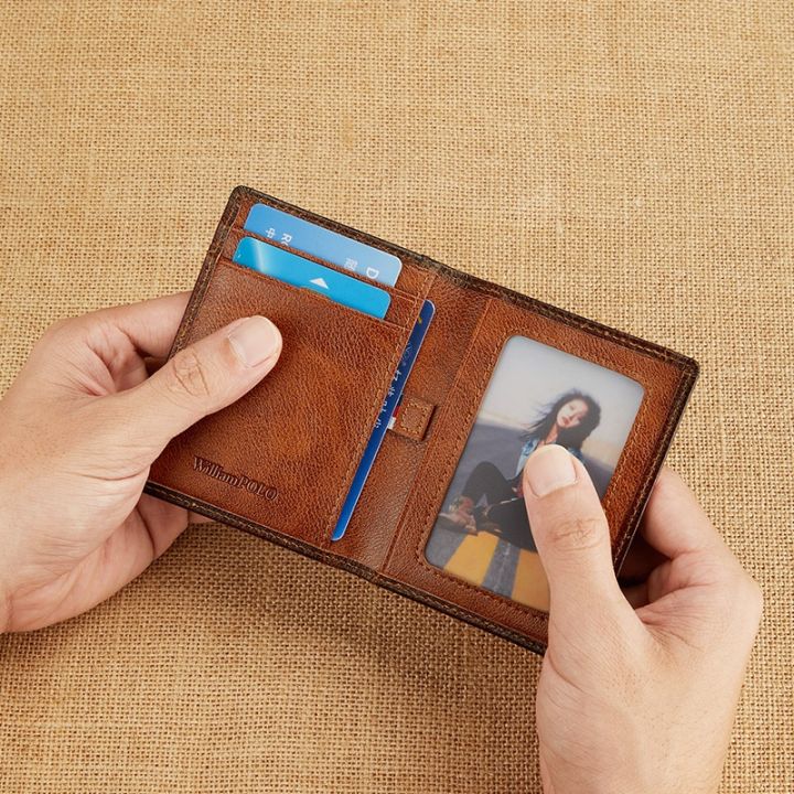 layor-wallet-หนังผู้ชาย39-s-ผู้ถือบัตรกระเป๋าสตางค์บางย้อนยุคบัตรปกกระเป๋ามินิการออกแบบใหม่สั้นกระเป๋าบัตรบางเฉียบ