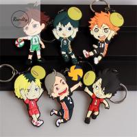 RUNDTY Muti-Pendant สำหรับกระเป๋าเด็กผู้หญิงที่ใส่กุญแจ Tobio Kageyama ของขวัญวันเกิดพวงกุญแจจี้ยางแบบนิ่ม Hinata Shoyo Haiikyuu พวงกุญแจอะนิเมะ Haikyuu Cosplay