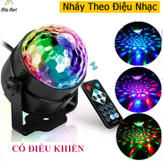 Đèn led 7 màu vũ trường siêu sáng xoay 360 độ cảm ứng nháy theo nhạc ánh