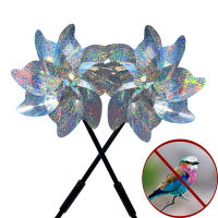 DFJET Reflective Sparkly Drive Away Pigeon Crow For Lawns and Garden Scare Birds Garden Decoration Reflective Pinwheels Bird Repellent Windmill Wind S