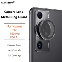 For Huawei P60 / Pro Art Ultra Thin Clear Camera Lens Protector Metal Ring Guard Tempered Glass Film Cover Cap