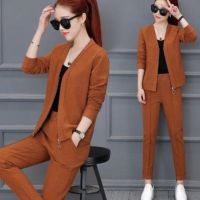 COD DSFGERRTYTRRE ●COSHOP● (2 pcs set) Women korea loose casual suit top pants setwear / baju wanita murah