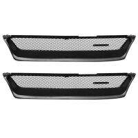 2X Car Front Bumper Mesh Grill Grille Gloss Black Racing Grills for AE101 1993 1994 1995 1996 1997