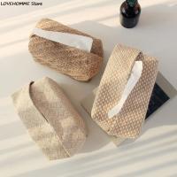 Nordic Cotton Linen Cloth Art Tissue Box Holder Car Tissue Holder Desk Table Napkin Holder Home Decor Handkerchief Box Gift