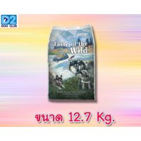 ลดล้างสต๊อค TASTE OF THE WILD puppy smoked salmon food อาหารลูกสุนัข ขนาด 28lb ( 12.7kg) แบบเม็ด แซลมอน 614011