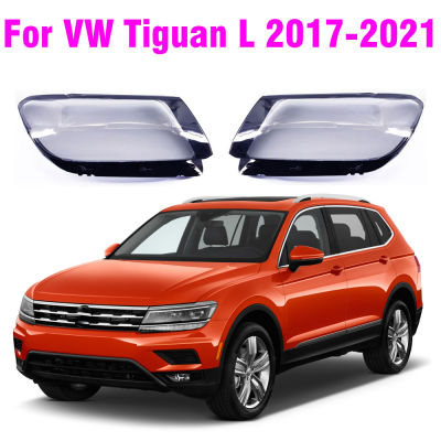 ฝาครอบไฟหน้าด้านหน้าสำหรับ VW Tiguan L 2017 2018 2019 2020 2021ใสไฟหน้าเชลล์ลูกแก้วแทนที่โคมไฟเดิม