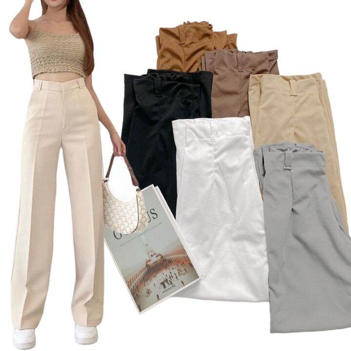 Jt Avisha Ph Xixi Garterized Trouser Pants With Belt Holder Minimalist