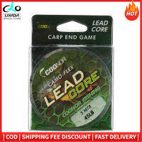 45lb 5เมตร Leadcore ถักลายพรางปลาคาร์พสายเบ็ดตกปลาเชือกจูงอุปกรณ์ตกปลา