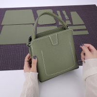 DIY PU Leather Bag Bottom Base Drawstring Handbag Handmade Making Bag Parts Material Set