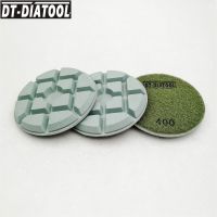 DT-DIATOOL 3pcs Dia 100mm/4 Diamond Sanding Discs Concrete Polishing Pads Resin Bond Pads Repairing For concrete Floor Grit 400