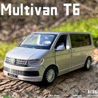 โมเดลรถ MPV T6หลาย1:36สังกะสีรถบัสอัลลอยรถโลหะผสมรถแบบจำลองของขวัญสำหรับเด็กสะสม