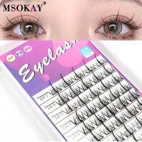 3D Fluffy Cluster False Lashes Individual Eyelash Segmented Natural False Eye Extension Premade Fairy Crisscross Lazy Fans