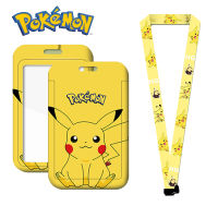 Pokemon Pikachu การ์ดเด็ก Campus การ์ดแขวนคอกระเป๋าการ์ด Pokemon รูปผู้ถือ Lanyard ID Card นักเรียนผู้ถือบัตร