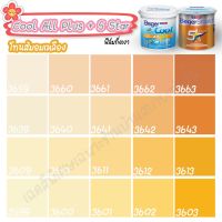 (promotion++) Beger สีส้มอมเหลือง ไฟว์สตาร์+คูลออลพลัส (ขนาด 3.5L) กึ่งเงา สีทาบ้าน เบเยอร์ สุดคุ้มม อุปกรณ์ ทาสี บ้าน แปรง ทาสี ลายไม้ อุปกรณ์ ทาสี ห้อง เครื่องมือ ทาสี