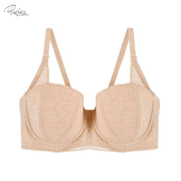 presea-บราเกาะอกมีโครง-ถอดสายบ่า-floral-lace-bra-รุ่น-ma1707