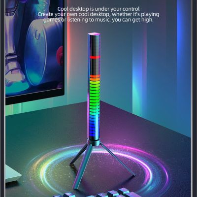 NEW RGB Music Sound Control LED Light App Control Pickup Voice Activated Rhythm Lights Color Ambient LED Light Bar Ambient Light Night Lights