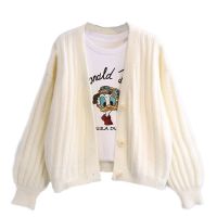 利Womens Sweaters 2021 Fall New Sweater Cardigan Jacket Women Korean Fashion Loose Outer Wear Sweater