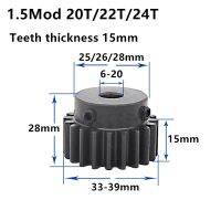 1.5ม. 20ตัน22ตัน24ตันความถี่สูงฟันเฟืองเล็กดำกว้าง15มม. ชั้นเกียร์1.5mod 20กระบอกสูบมีร่อง6-20มม.