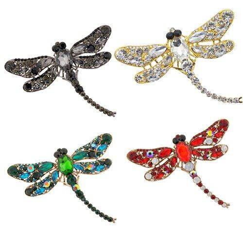 womens-fashion-dragonfly-crystal-brooch-lovely-rhinestone-scarf-pin-jewelry-headbands