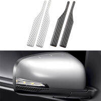 สติกเกอร์2Pcs รถ Anti-Collision Strip คาร์บอนไฟเบอร์กระจกมองหลัง Anti-Rub Trim สำหรับ Audi A4L A6L A5 Q2L