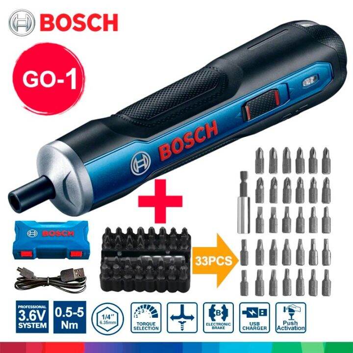 BOSCH Go2 Electric Screwdriver Set 3.6V Bosch GO (GEN2.0) Smart