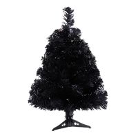 {Decwork}Black Great Party Decoration Fake Xmas Tree Reusable Tabletop Christmas Tree Anti Slip Base Party Favors