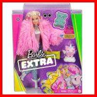 สินค้าขายดี!!! Barbie Extra Doll #3 in Pink Coat with Pet Unicorn-Pig #ของเล่น โมเดล ทะเล ของเล่น ของขวัญ ของสะสม รถ หุ่นยนต์ ตุ๊กตา สวนน้ำ สระน้ำ ฟิกเกอร์ Model