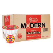 Thùng 24 Ly Mì Modern Lẩu Thái Tôm 65g