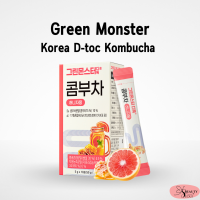 reen Monster D-toc Kombucha คอมบุชาเกาหลี รสส้มเกรปฟรุ้ต คอมบูฉะ กรีนมอนสเตอร์ คอมบุชาจองกุก ชาหมักผลไม้ ชาลดบวม