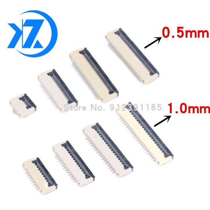 10pcs-0-5mm-1mm-pitch-under-clamshell-socket-fpc-ffc-flat-cable-connector-4p-5p-6p-8p-10p-12p-14p-16p-20p-22p-24p-30p-34p