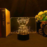 Haikyuu โคมไฟ3D Shoyo Hinata โคมไฟแผ่นอะคริลิค Led USB ไฟ7สีของขวัญโคมไฟบ้านรูปของขวัญวันเกิด