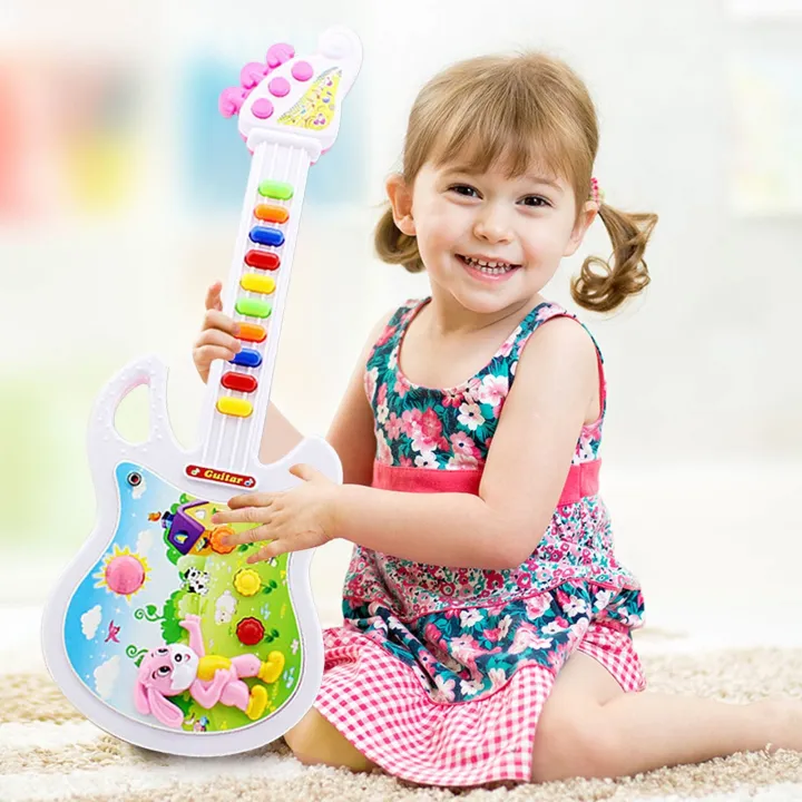 Electric Guitar Toy Musical Keyboard Play For Kid Boy Girl Toddler